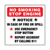 PID-NSSE - 5x5 Vinyl Decal No Smoking Stop Engine