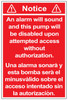 PID-NOTAWS2 - 4X6 NOTICE ALARM WILL SOUND
