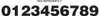 VL-3-0-9 - 3" BLACK NUMBERS 0 THRU 9