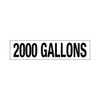 PID-2000B - 12x3 Vinyl Decal 2000 Gallons