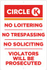 CIRCLEK-NOX3 - NO LOIT,TRESSP,SOLICIT 18X12
