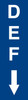 PID-DEF36X10 - DEF 36"X10" WHITE TEXT,DK BLUE