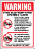 PID-51025X7 - 5X7 WARNING ELECTRICITY SPARK