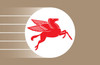 EN13001GA049 - Lower Door Graphic - Exxon Pegasus Tan
