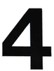 VL-4-4 - 4" Black Vinyl Number 4