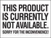 PID-1144 - This Product Not Available Decal 8" x 6"
