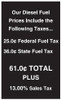 PID-1171B - Our Diesel Prices Decal 4" x 11"