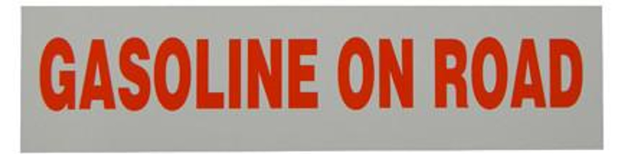 PID-102 - 12" x 3" Decal - Gasoline On Road