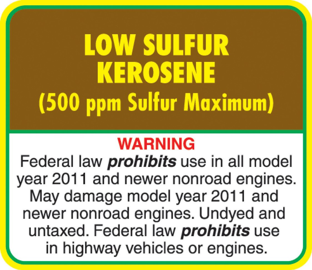 API-LSK - Low Sulfur Kerosene Decal