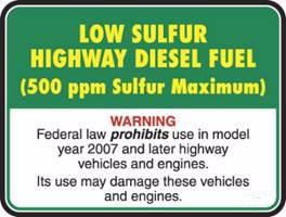 API-LSD1 - Low Sulfur Highway Diesel Decal