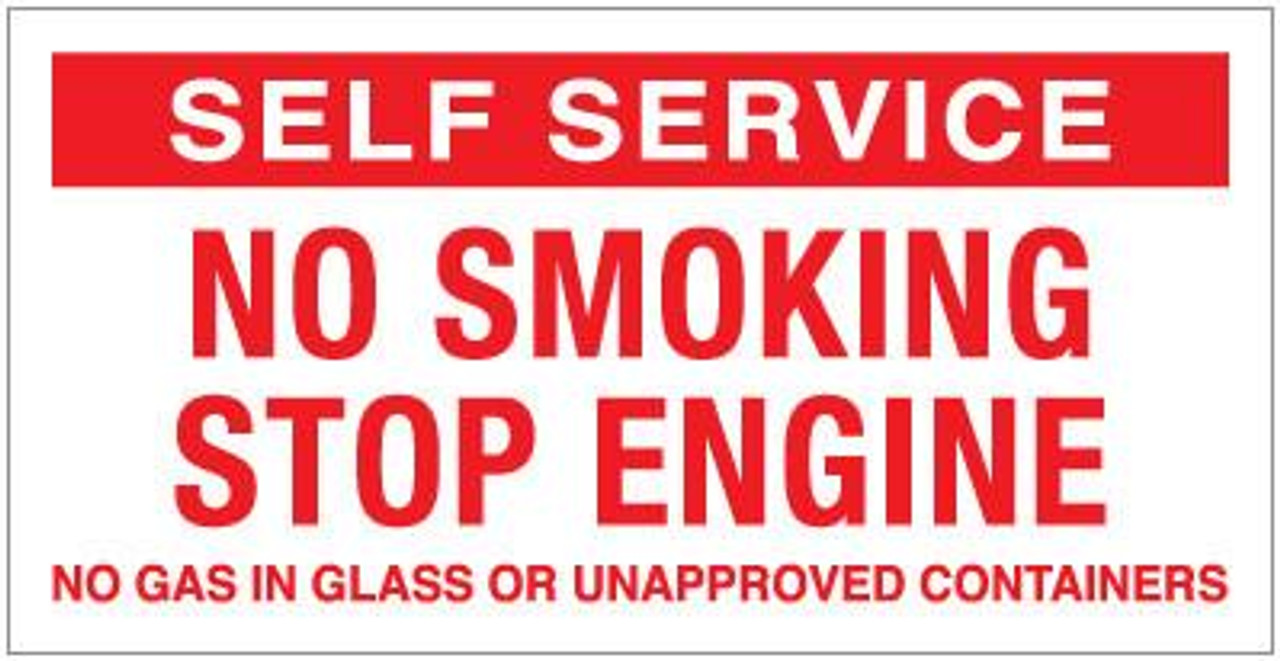 PID-CH41 - 6 5/8 x 13" Self Serve No Smoking