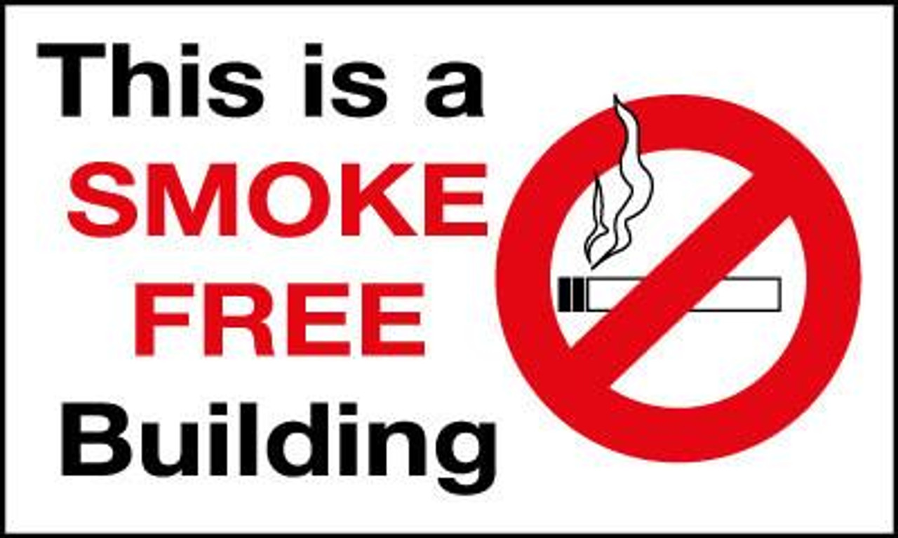 PID-312 - 5" x 3" Decal - Smoke Free Building