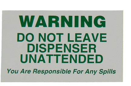 PID-262G - 5" x 3" Decal - Spills