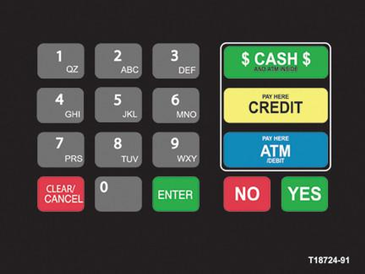 T18724-91 - USA Petroleum Crind Keypad Overlay