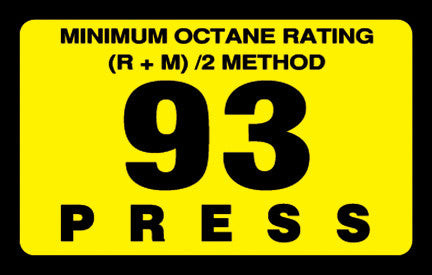ORS-93 - Octane Rating Decal