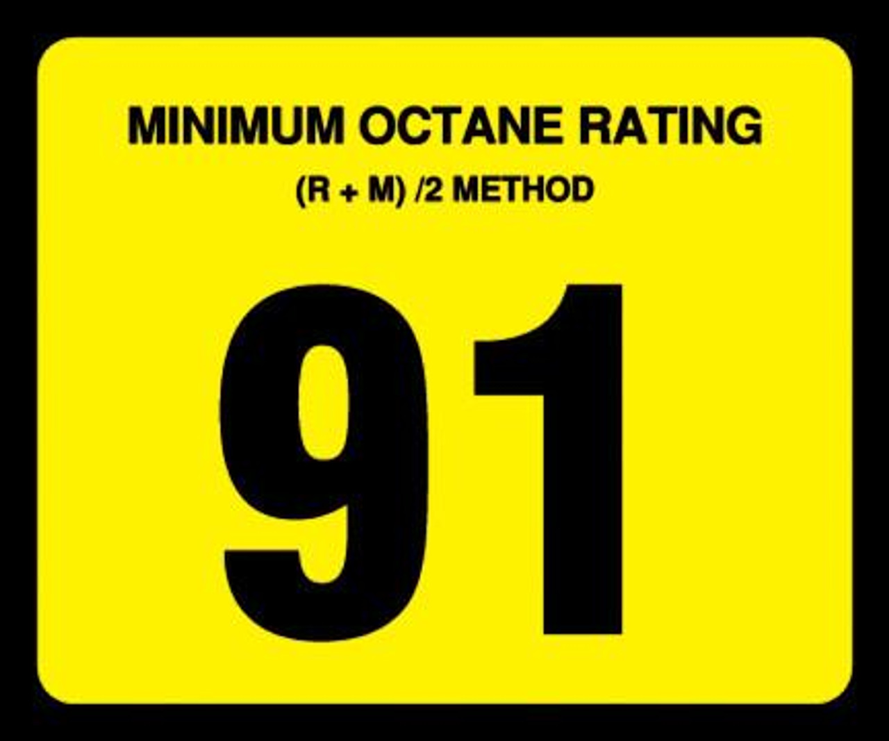 OR-91 - Octane Rating Decal