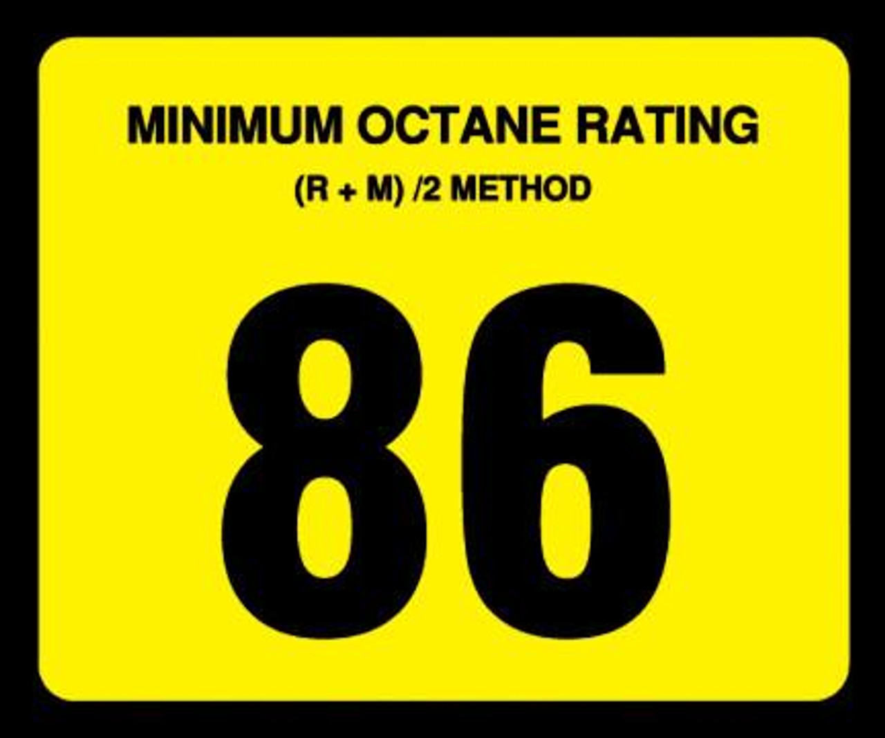 OR-86 - Octane Rating Decal