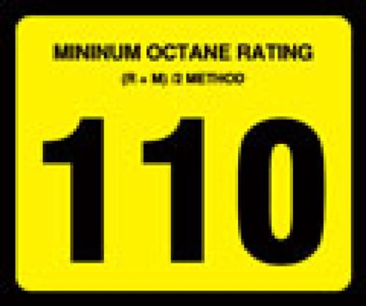 OR-110 - Octane Rating Decal