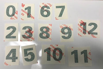 824077 - BP Pump Number Set 0-12 for Pumps