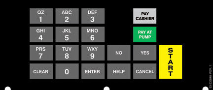 093-232840 - 4x6 Keypad Overlay