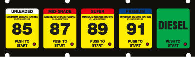 0X1-132870 - 1x5 Push to Start Keypad Overlay