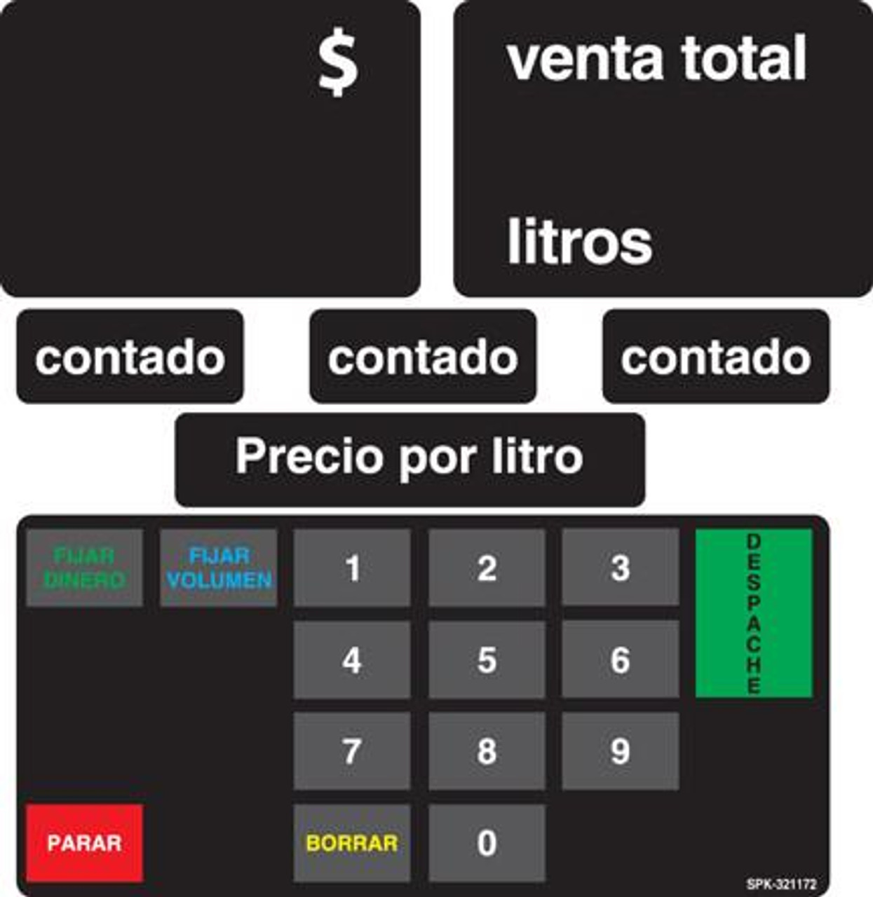 SPANISH-321172 - Keypad Overlay