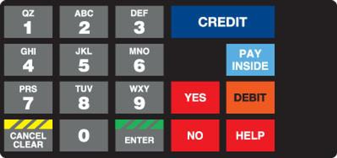 0E1-321172 - 4x6 Keypad Overlay