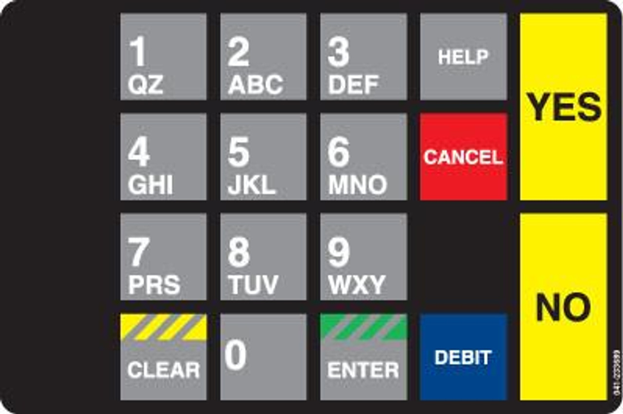 041-233689 - Keypad Overlay