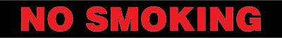 PID-NS1X - No Smoking Decal 7.5" x 1"