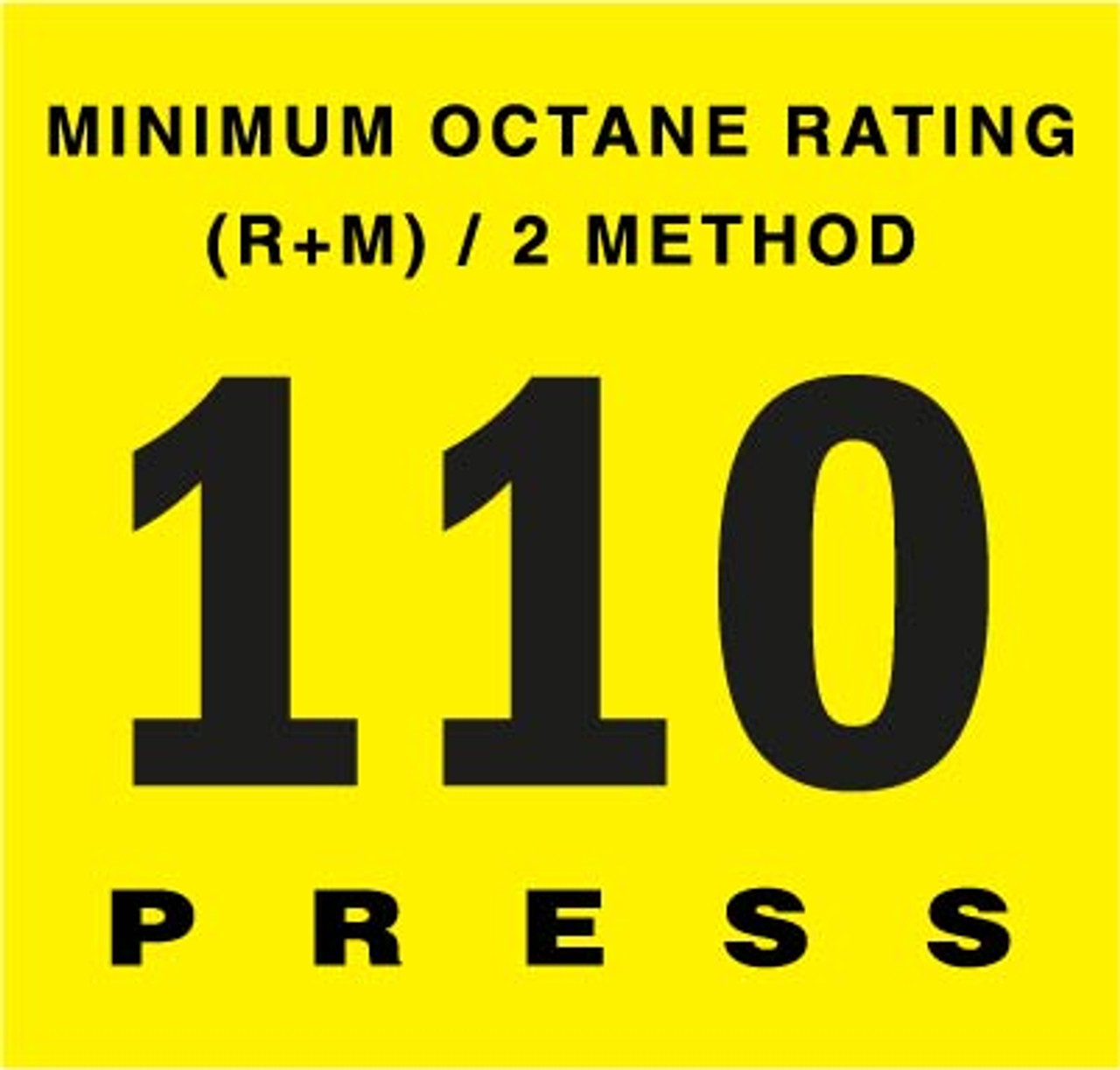EU02001GR110 - Octane Rating Button Overlay 110