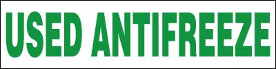 PID-USEDAF - 12" x 3" Decal - Used Antifreeze