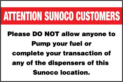 PID-SUNOCO - 6" X 4" Decal
