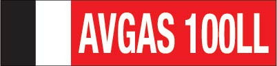 PIDAVGAS10LL - 25" x 6" Decal