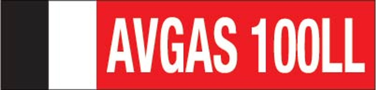 PIDAVGAS10LL - 25" x 6" Decal