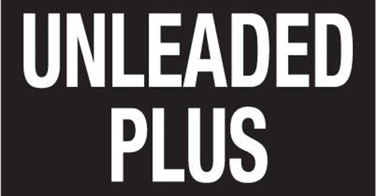 PID-UNLPL300 - 5.25" x 2.75" Decal - Unleaded Plus