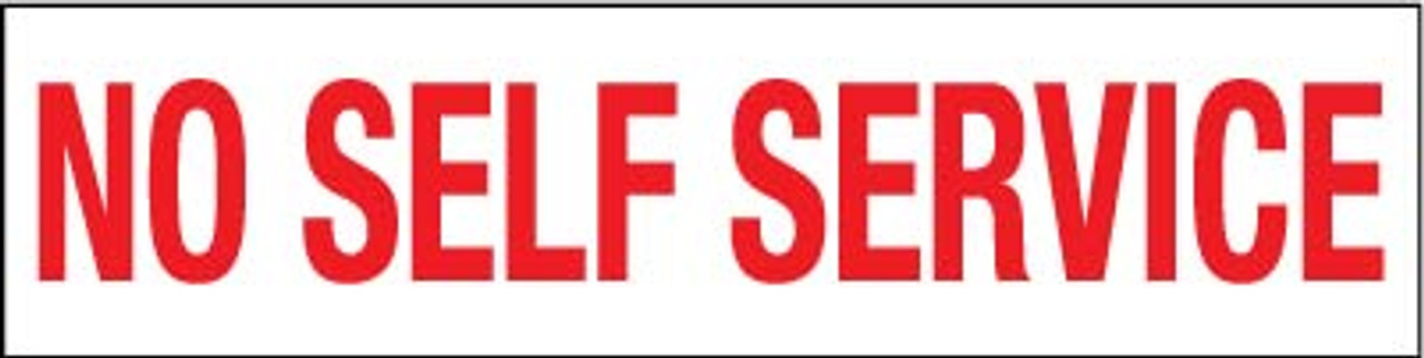 PID-NSS - 12" X 3" No Self Service Decal