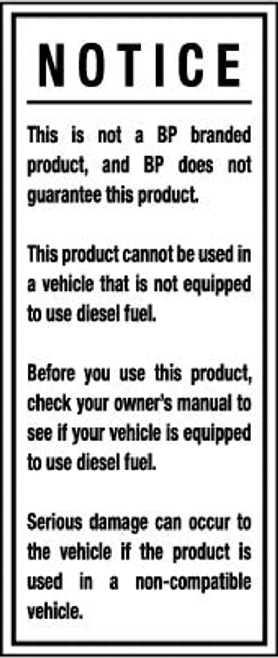 PID-NONBP -  Notice Decal - 3.5" x 8.25"