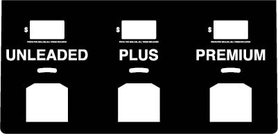 ENS0804G016U - UNLEADED/PLUS/PREMIUM overlay