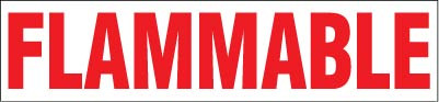 PID-30726X6 - 26 X 6 FLAMMABLE RED/WHITE