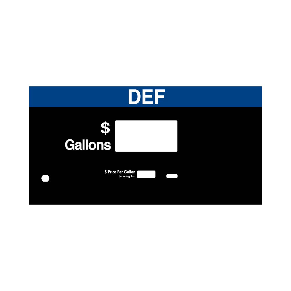 PIO-SPATDEF - DEF Price/Gallons - Black/Blue/White Text