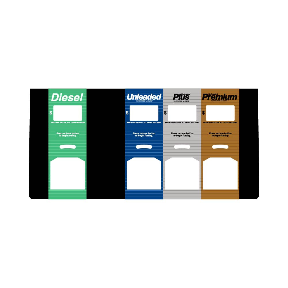 ENS0904G137 - 3+1 Bran Panel - Diesel / Unleaded / Plus / Premium