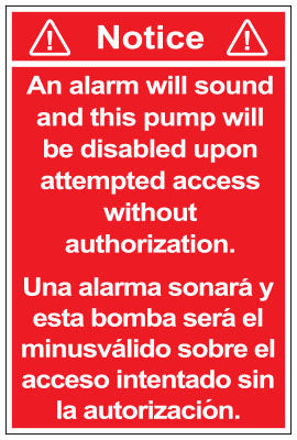 PID-NOTAWS2 - 4X6 NOTICE ALARM WILL SOUND