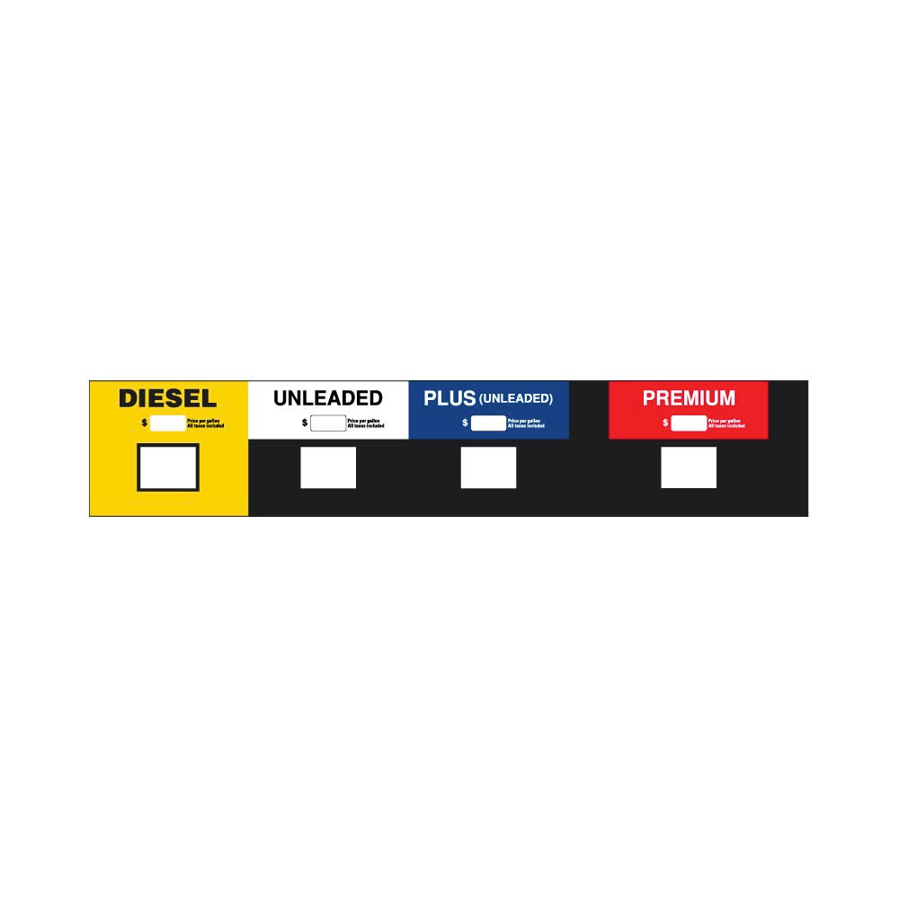 W02872-79P - Blender Panel Overlay Custom Diesel/Unleaded/Plus/Premium