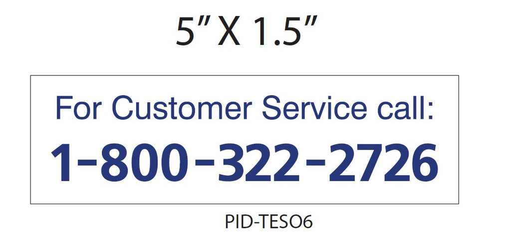 PID-TESO6 - 1.5X5 CUST. SERV.# BLUE/CLEAR