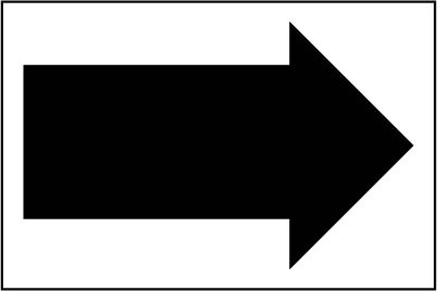 PID-ARR46 - 4X6 DRAWN ARROW BLK/WHT