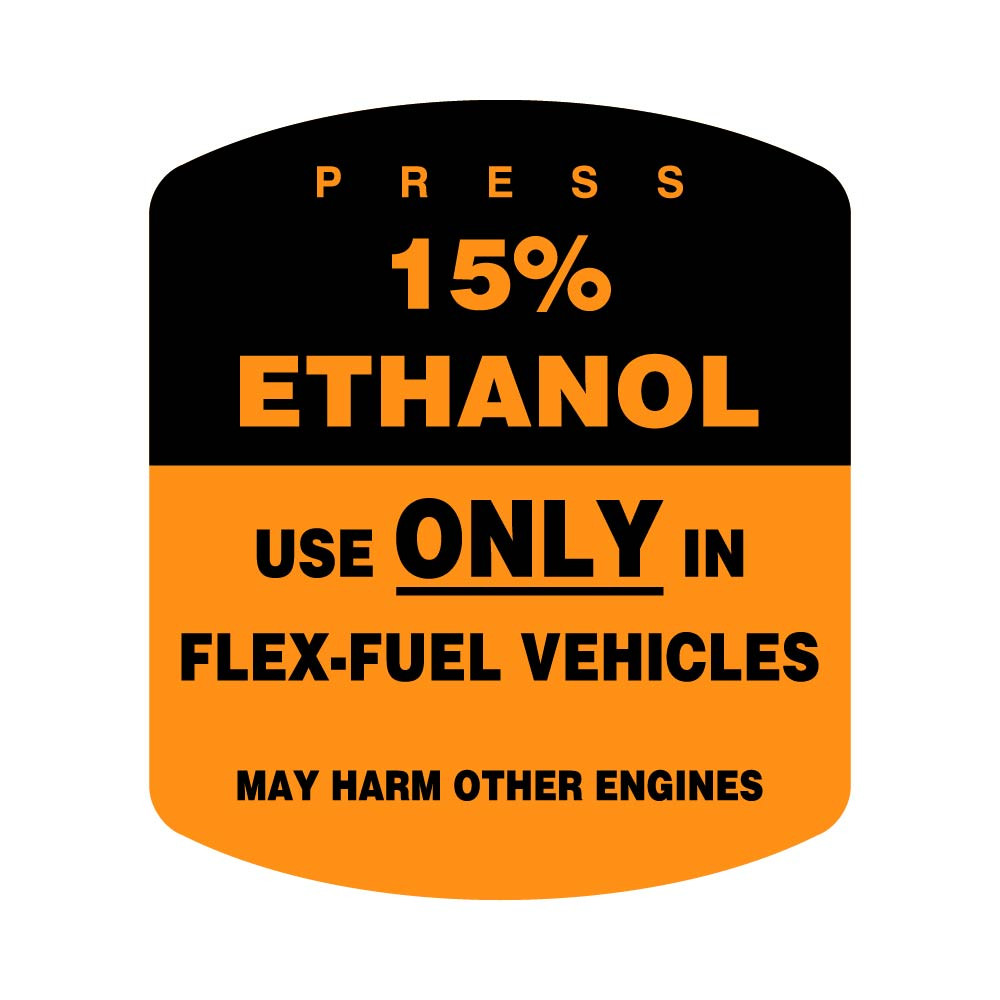 ES500S-FFE15B - 15% ETHANOL Octane Decal