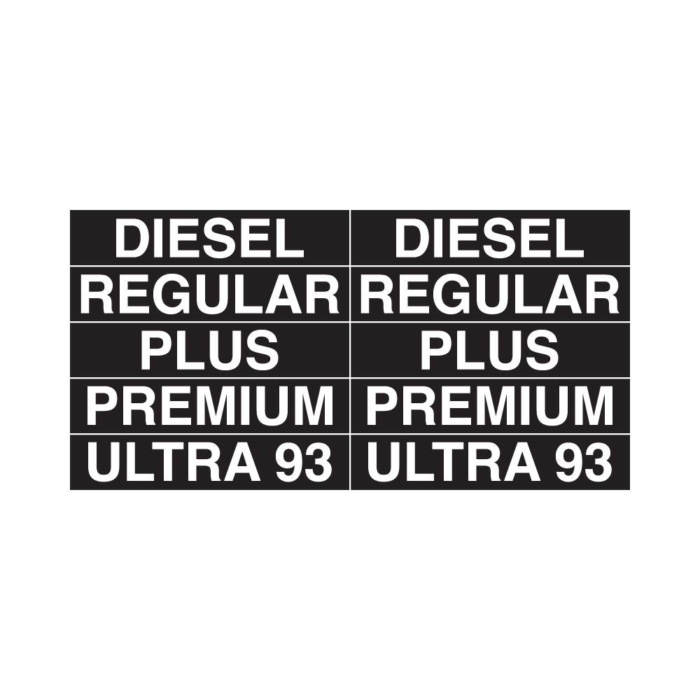 PID-IDDECAL - Custom Decal - Diesel / Regular / Plus / Premium / Ultra 93