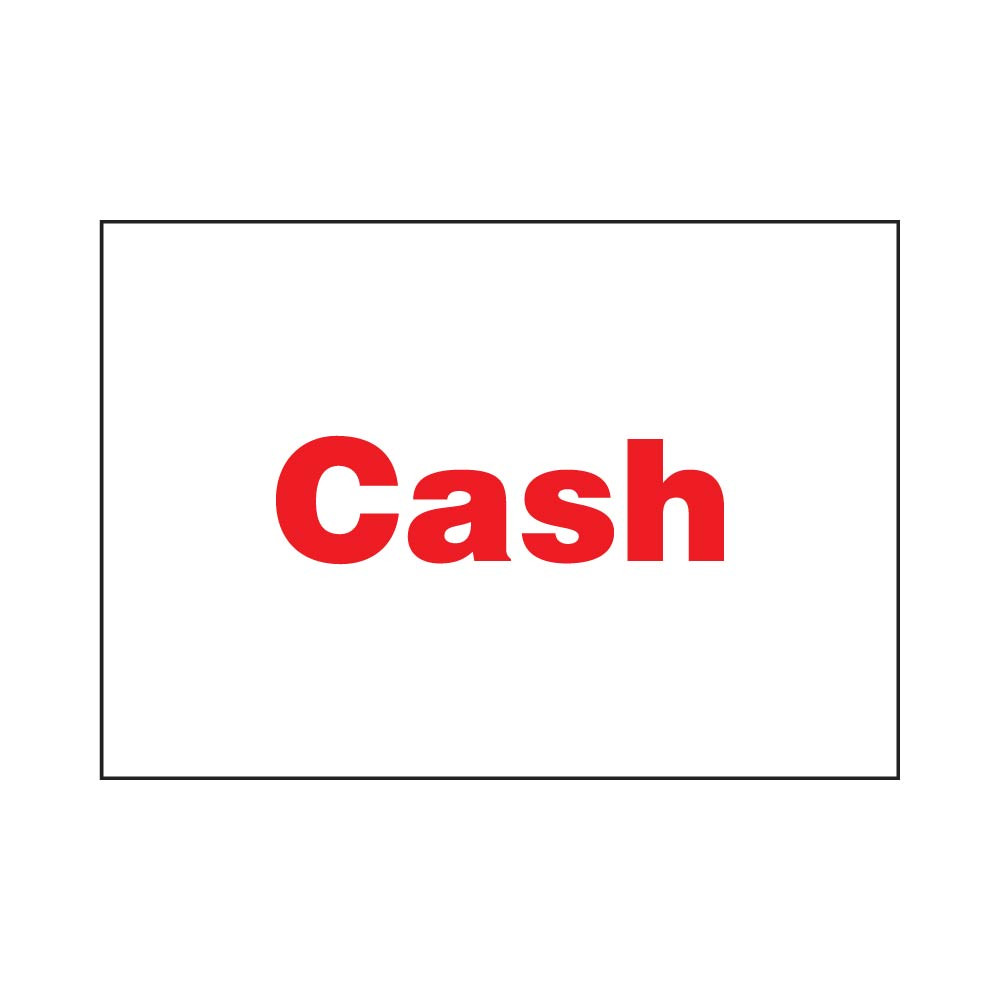 PID-CASH7X10 - 7x10 Vinyl Decal "CASH" Red/White