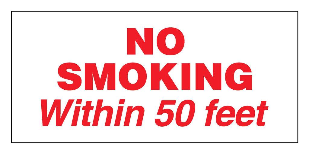 PID-MD-177 - NO SMOKING DECAL 13"X6"