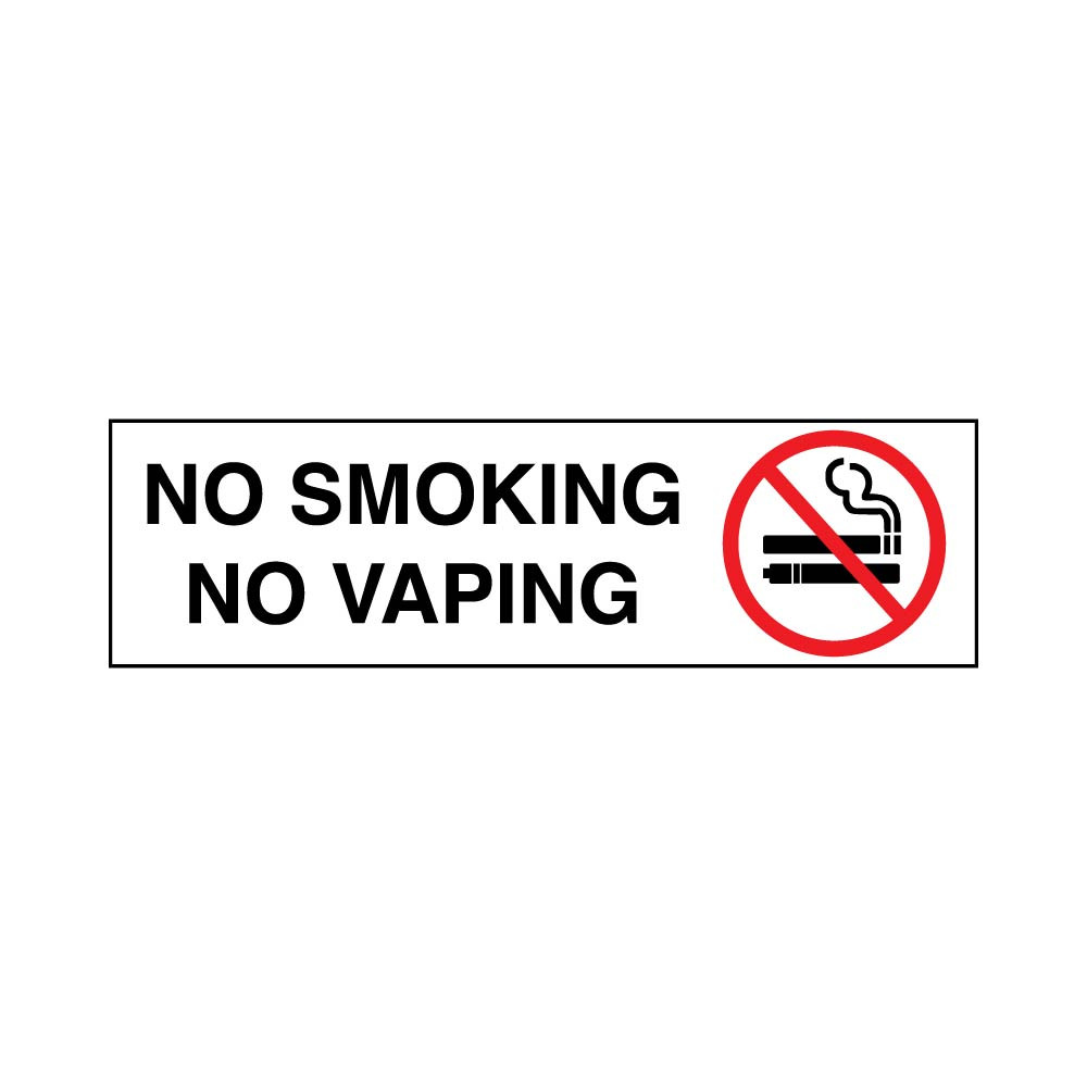 PID-NOSNOV - 7x2 No Smoking No Vaping Decal